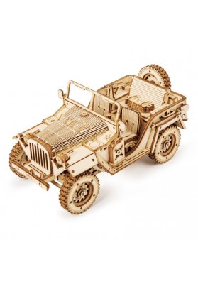Puzzle 3D Masina Militara, ROBOTIME, Lemn, 369 piese